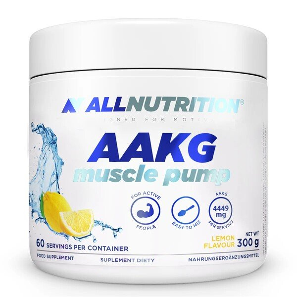 Allnutrition AAKG Muscle Pump Wsparcie Pompy Mięśniowej Cytryna 300g