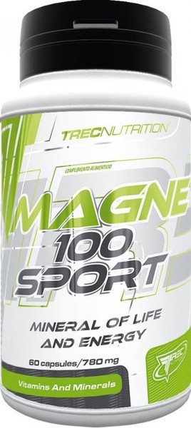 Trec Nutrition Magne 100 Sport - Kompleks 4 form magnezu z wit. B6 60 kaps.