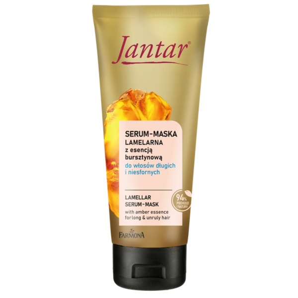 Jantar Lamelarne Serum-Maska z Esencją Bursztynową dla Włosów Długich Zniszczonych i Niesfornych 100ml