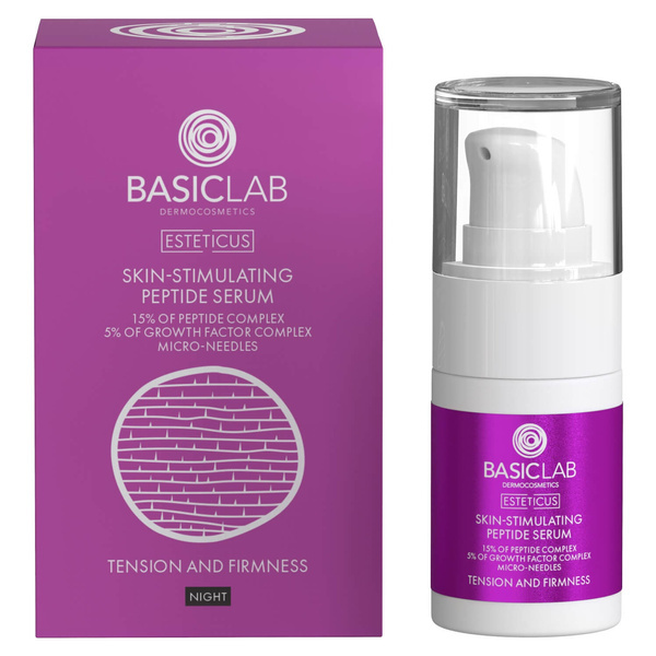 BasicLab Esteticus Stymulujące Serum Peptydowe 15% Peptydów 15ml