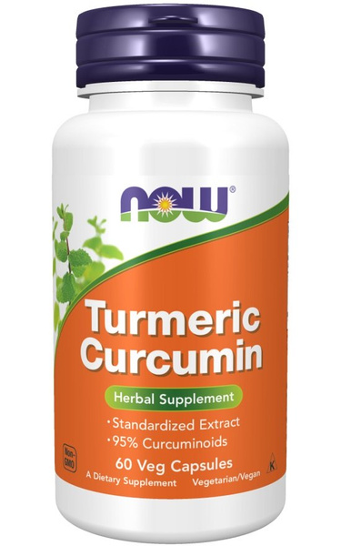 Now Foods Turmeric Curcumin Wspomaga Odporność i Wykazuje Właściwości Antyoksydacyjne 60 Kapsułek