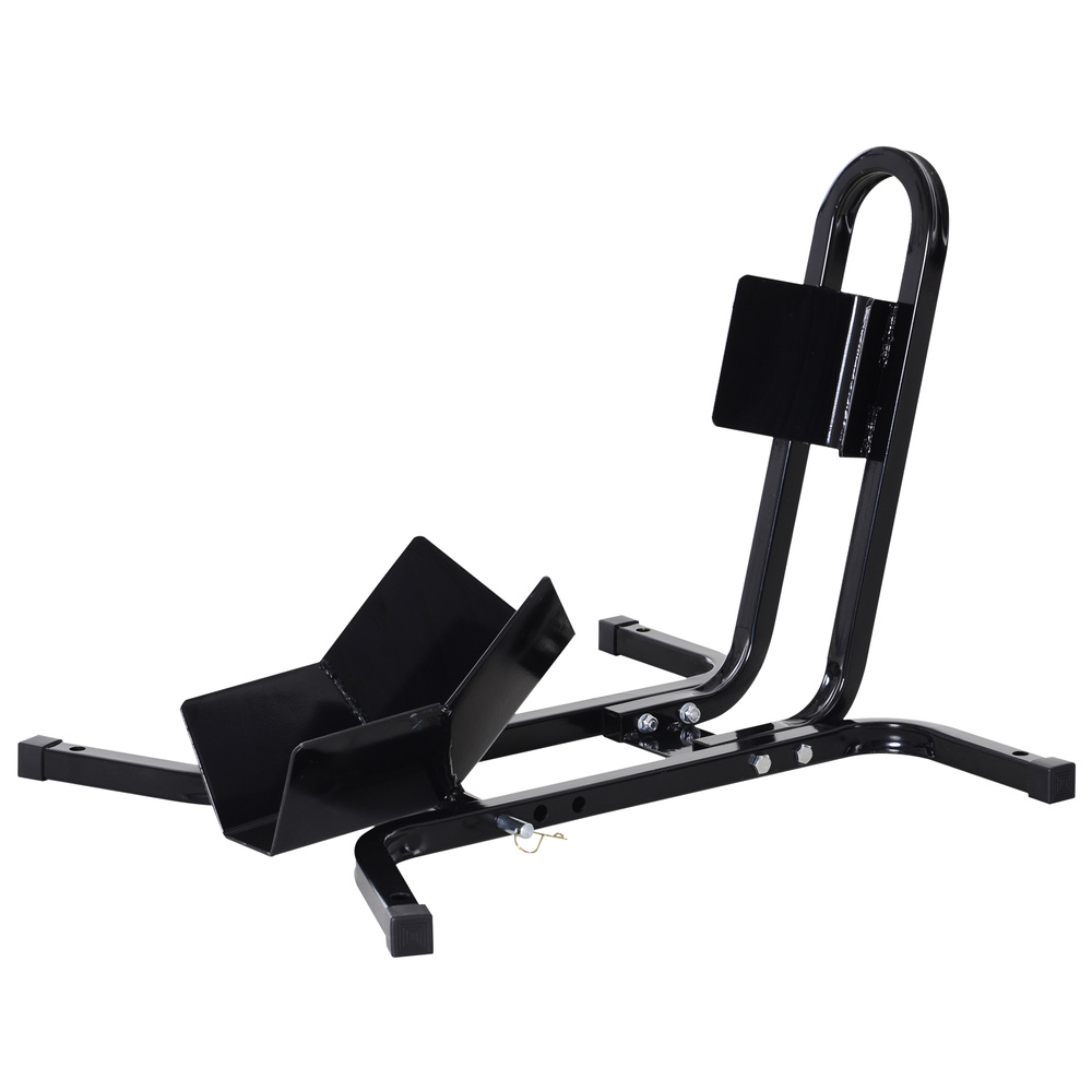 HOMCOM Metal Motorcycle Motorbike Wheel Chock Locking Stand System 17", 19", 21"/43, 48, 51 cm Front Wheels Steel Adjustable Fixing Tyre Holder Support