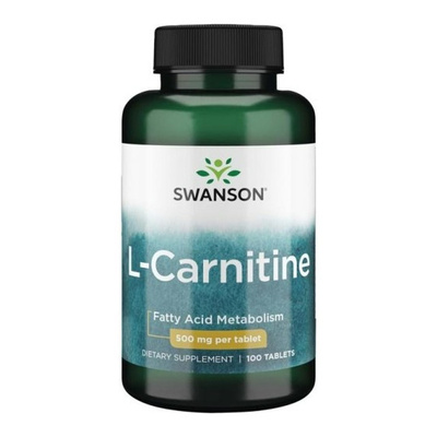 Swanson L-Karnityna 500mg na Energię i Metabolizm 100 Tabletek