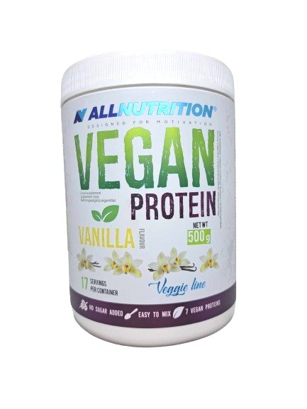 Allnutrition Vegan Protein Wysokobiałkowa Odżywka Vanilla 500g