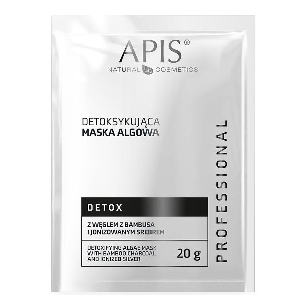 Apis Professional Detox Maska Algowa z Węglem i Jonizowanym Srebrem 20g