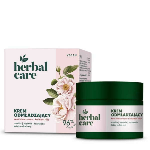 Farmona Herbal Care Odmładzający Krem Kwas Hialuronowy z Kwiatem Róży dla każdego Rodzaju Skóry na Dzień i na Noc 50ml