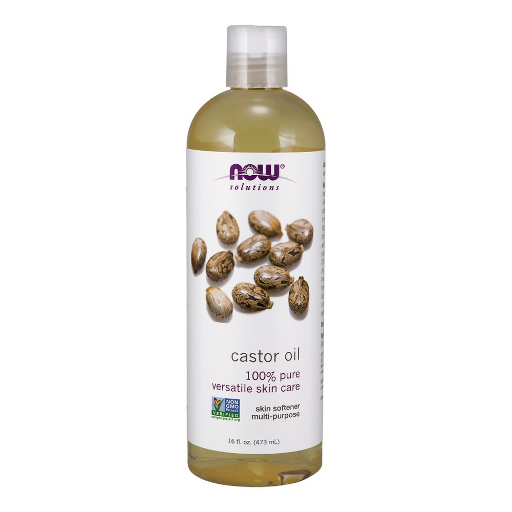 NOW Foods Olej Rycynowy 100% Czysty Do Skóry i Włosów 473ml