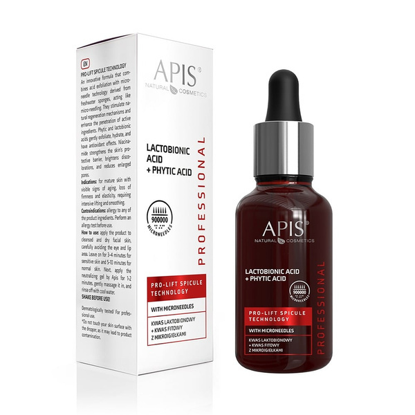 Apis Professional Pro-Lift Spicule Technology Kwas Laktobionowy + Kwas Fitowy z Mikroigiełkami 30ml