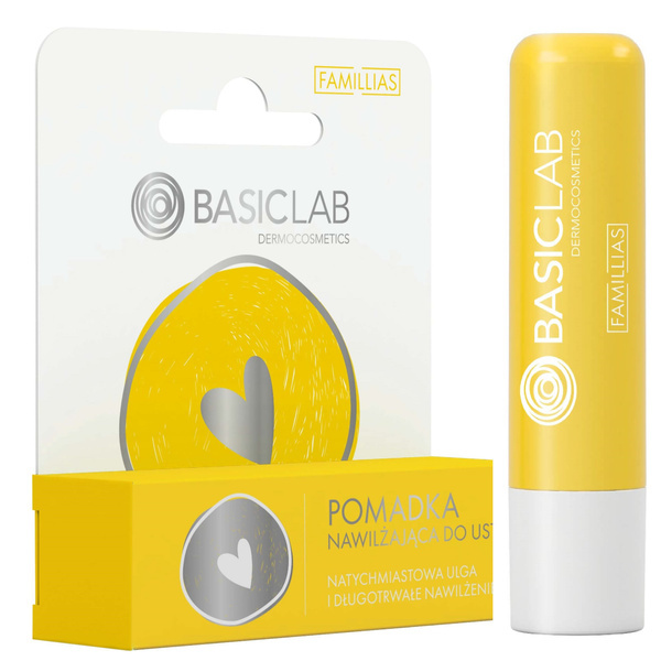 BasicLab Familias Nawilżająca Pomadka Kojący Balsam do Ust 4g