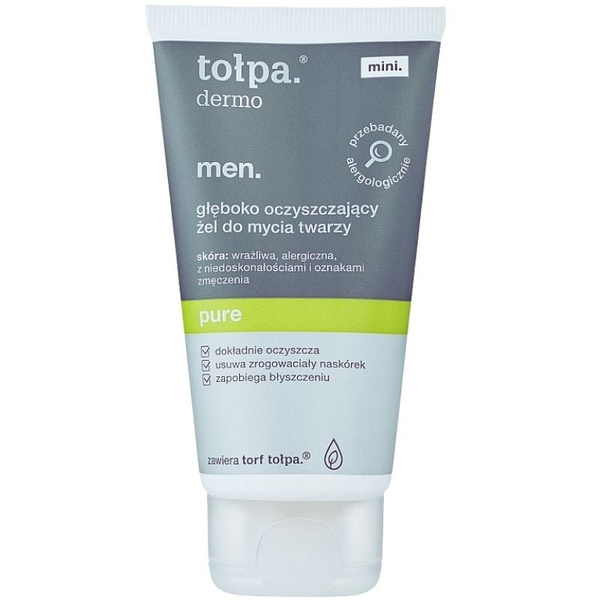 Tołpa Dermo Men Pure Węglowy Żel do Mycia Twarzy 150ml