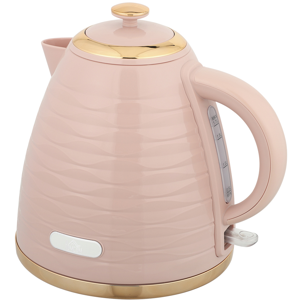 HOMCOM 3kW Rapid Boil Honeycomb Kettle - Pink