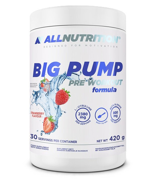 Allnutrition Big Pump Formuła Przedtreningowa Wspierająca Trening Truskawka 420g