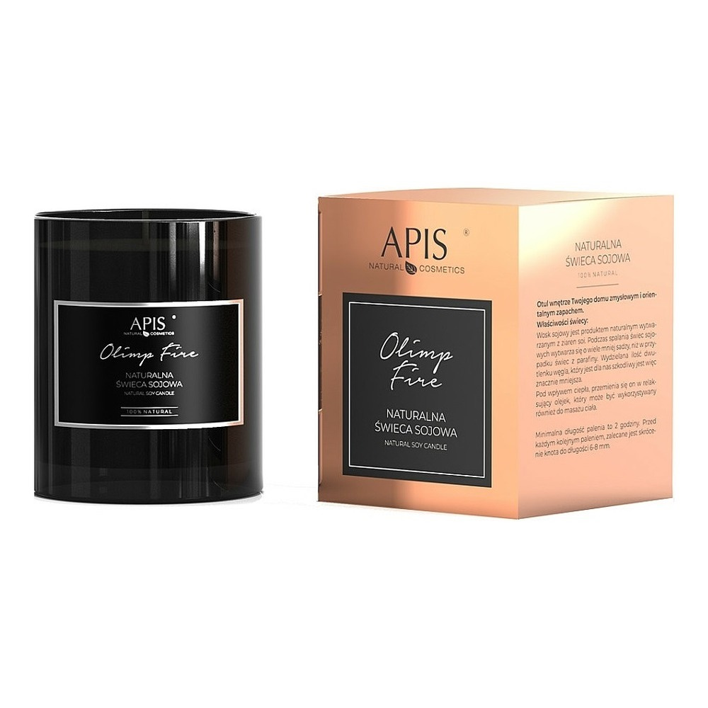 Apis Olimp Fire Świeca Sojowa Rose Madame 220g
