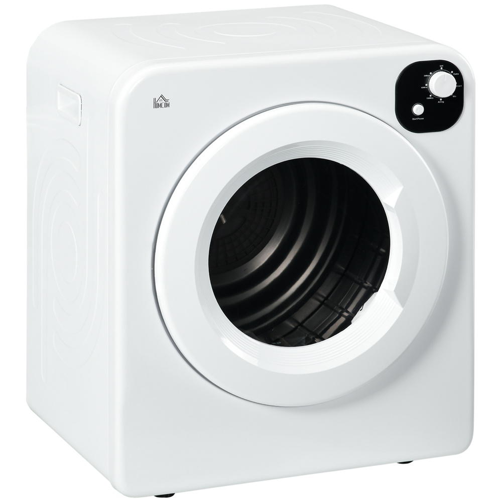 HOMCOM 6kg Countertop Tumble Dryer, with Seven Programmers, White