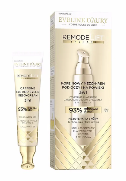 Eveline d'Aury Remodelift Therapy Kofeinowy Mezo-Krem pod Oczy i Powieki 3w1 15ml