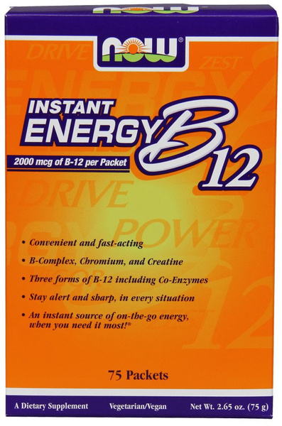 Now Foods Vitamin B-12 Instant Energy 75 Saszetek
