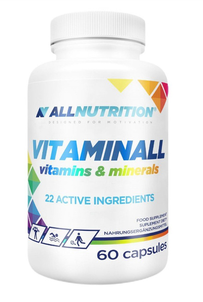 Allnutrition Vitaminall Witaminy i Minerały dla Osób Aktywnych 60 Kapsułek