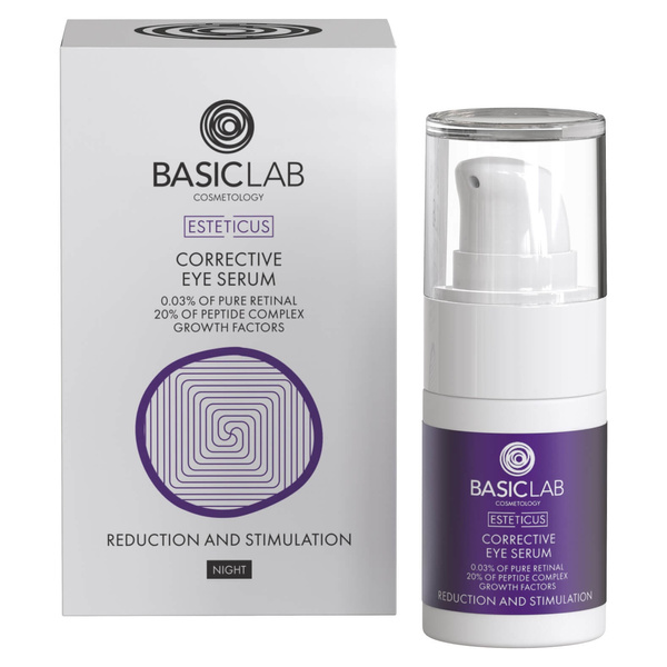 BasicLab Esteticus Korygujące Serum pod Oczy z Retinalem 0.03% 15ml