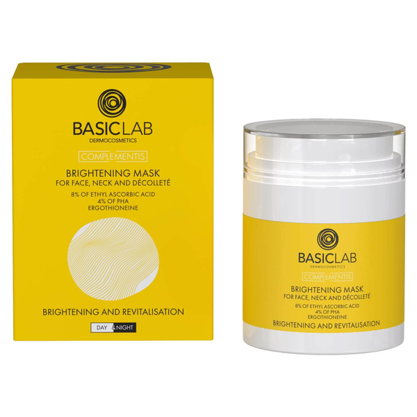 BasicLab Complementis Maska Rozświetlająca na Twarz Szyję i Dekolt 50ml