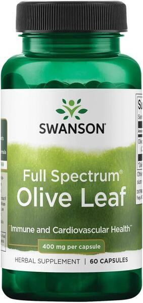 Swanson Liść Oliwny 400mg na Wsparcie Odporności 60 Kapsułek
