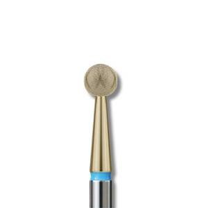 IQ Nails Cool Bits Gold Line Frez Diamentowy do Paznokci w Kształcie Kuli Średnio Drobny 3,1mm Powłoka ZRN X524.031_Z 1 Sztuka