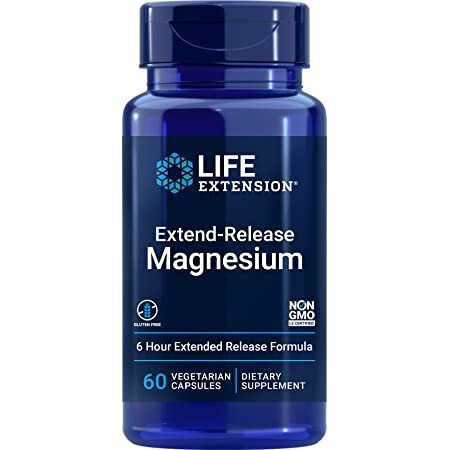 Life Extension Magnez o Przedłużonym Uwalnianiu Na Układ Sercowo-Naczyniowy i Zdrowe Kości 60 Kapsułek