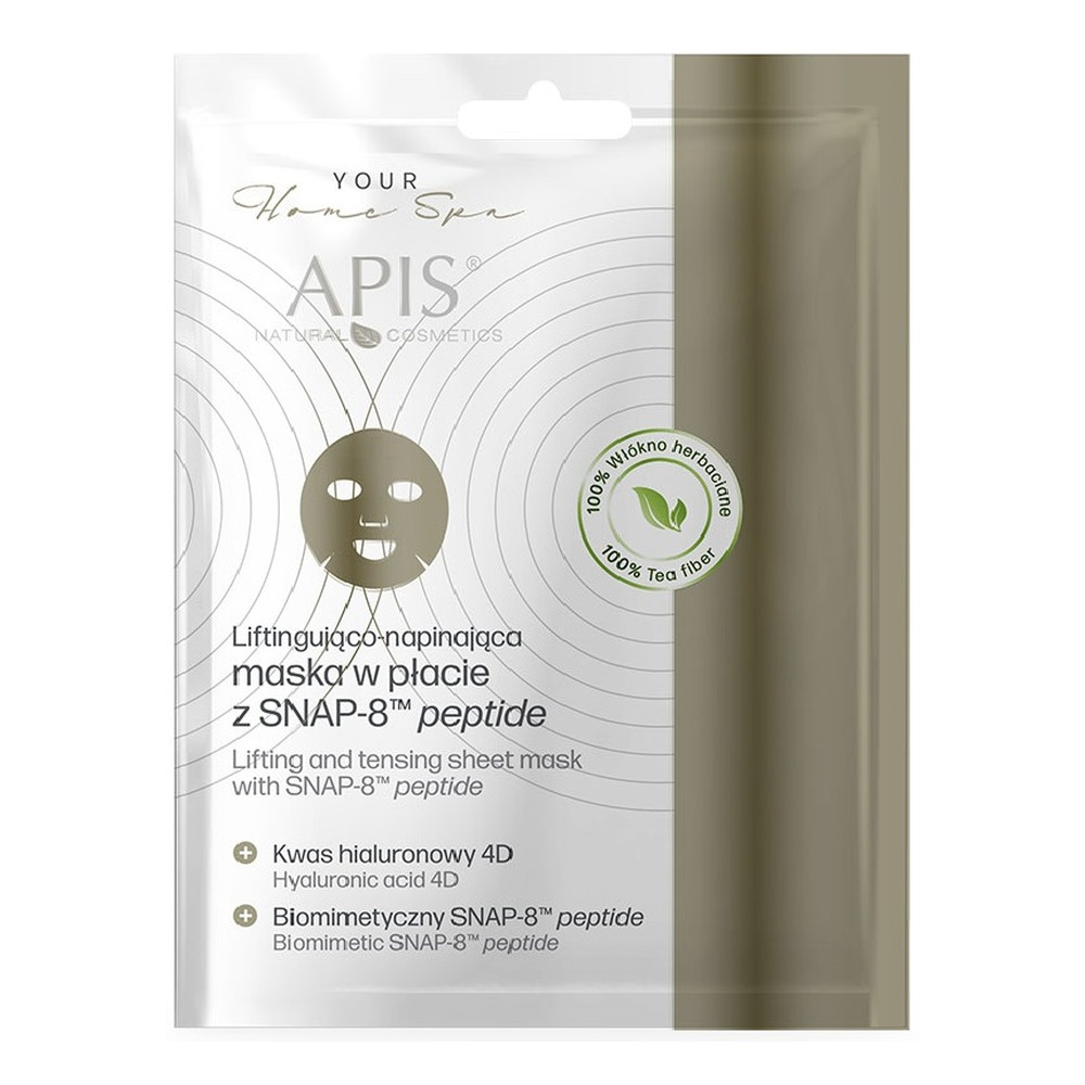 Apis Liftingująca i Napinająca Maska w Płacie z SNAP-8 MT Peptide dla Każdego Rodzaju Skóry 20g
