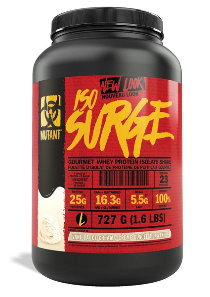 Mutant Iso Surge Izolat Białka Serwatkowego Lody Waniliowe dla Sportowców 727g