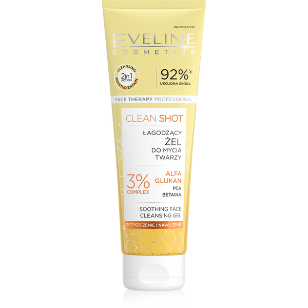 Eveline Face Therapy Professional Clean Shot Łagodzący Żel do Mycia Twarzy 140ml