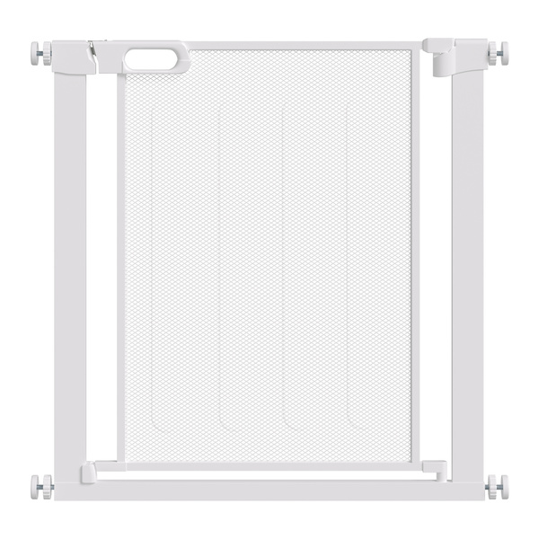 PawHut Pet Safety Gate, for Doorways, Staircases, Hallways, with 75-82cm Adjustable Width - White