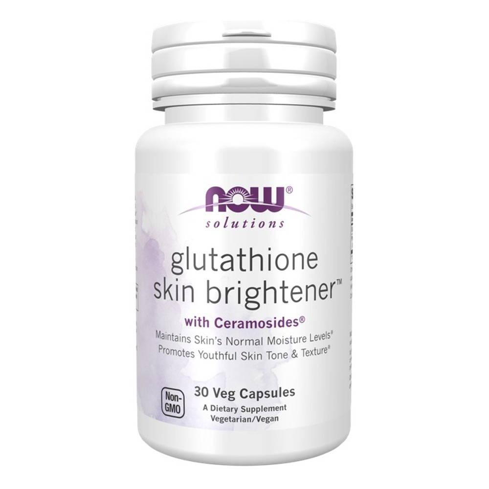 NOW Foods Glutathione Skin Brightener z Ceramosides Na Młodzieńczy Wygląd Skóry 30 Kapsułek