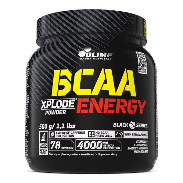 Olimp BCAA Xplode Energy Aminokwasy z Kofeiną i Beta-Alaniną 500g