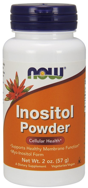 NOW Foods Inozytol w Proszku Na Wsparcie Funkcji Błon Komórkowych 57g