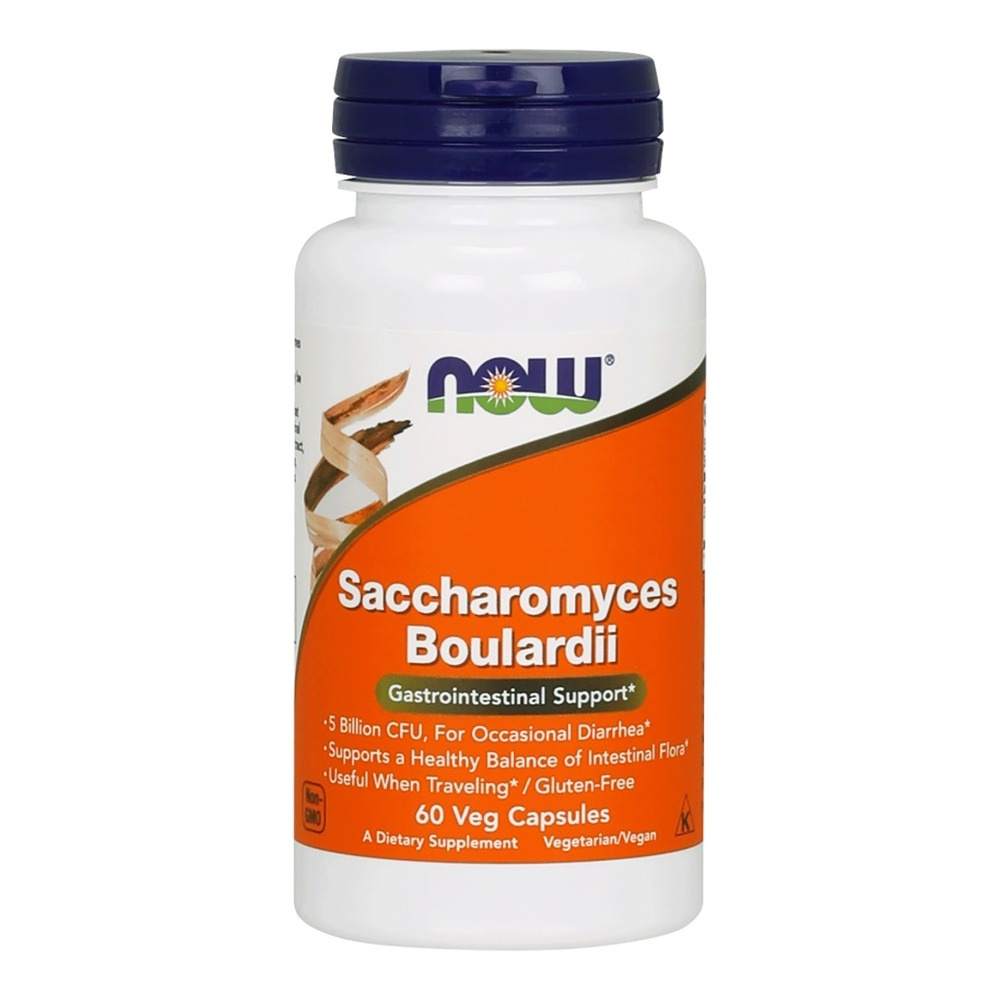 Now Foods Saccharomyces Boulardii Wspiera Układ Pokarmowy 60 Kapsułek