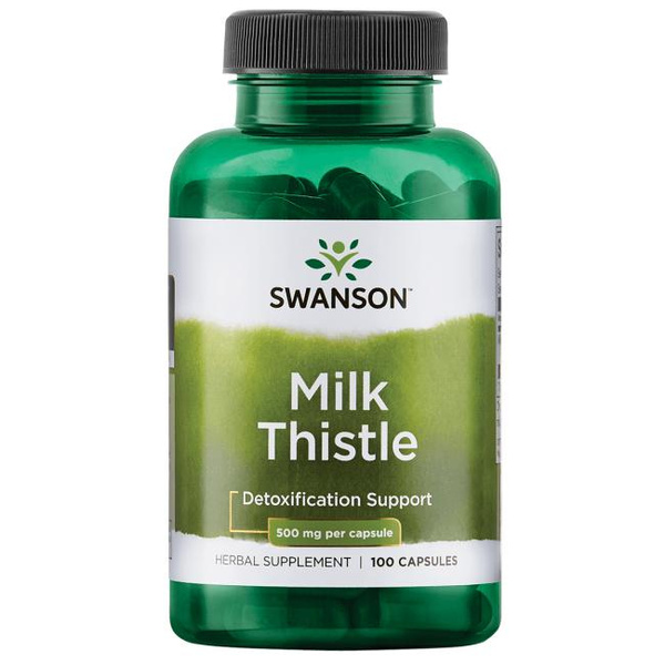Swanson Ostropest Plamisty 500mg na Wsparcie Wątroby 100 Kapsułek