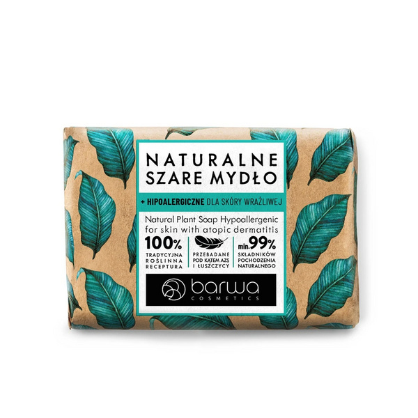 Barwa Naturalne Szare Mydło Hipoalergiczne dla Skóry Wrażliwej 90g
