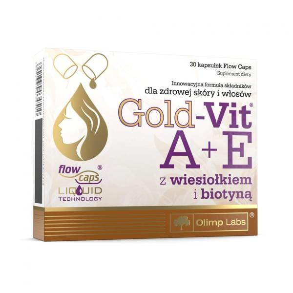 Olimp Gold-Vit A+E z Wiesiołkiem i Biotyną na Zdrową Skórę i Włosy 30 Kapsułek
