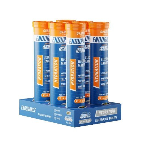Applied Nutrition Endurance Hydration Elektrolity w Tabletkach Musujących o Smaku Pomarańczowym Na Nawodnienie 6 x 20 Tabletek