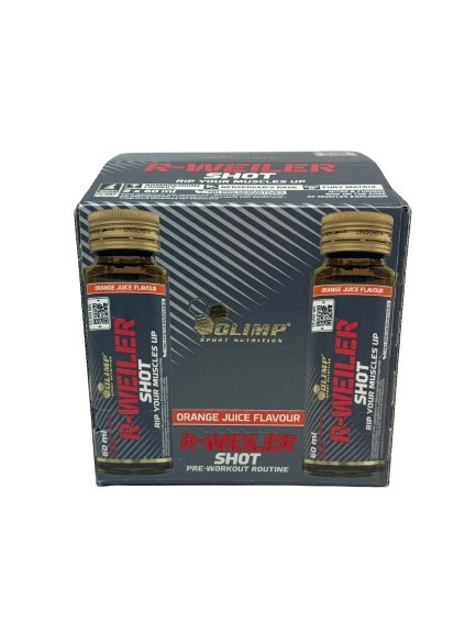 Olimp Nutrition R-Weiler Shot Przedtreningówka w Płynie na Energię i Koncentrację 9 x 60 ml