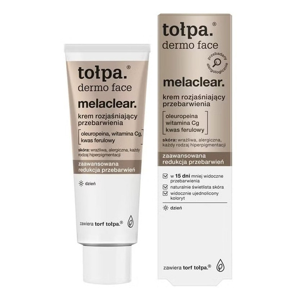 Tolpa Dermo Face Melaclear Rozjaśniający Krem na Dzień na Przebarwienia 40ml
