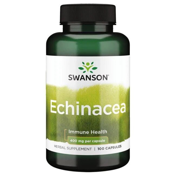 Swanson Echinacea 400mg Jeżówka Wspierająca Odporność 100 Kapsułek