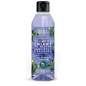 Barwa Naturalna Wzmacniający Szampon Lniany dla Włosów Łamliwych 300ml