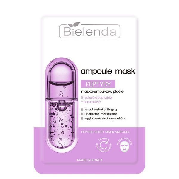Bielenda Ampułkowa Maska Peptydowa Płat Maska 1pc