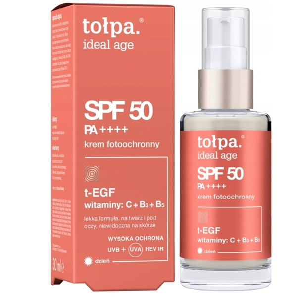 Tolpa Ideal Age Krem Przeciwsłoneczny SPF 50 Przeciw Fotostarzeniu 30ml