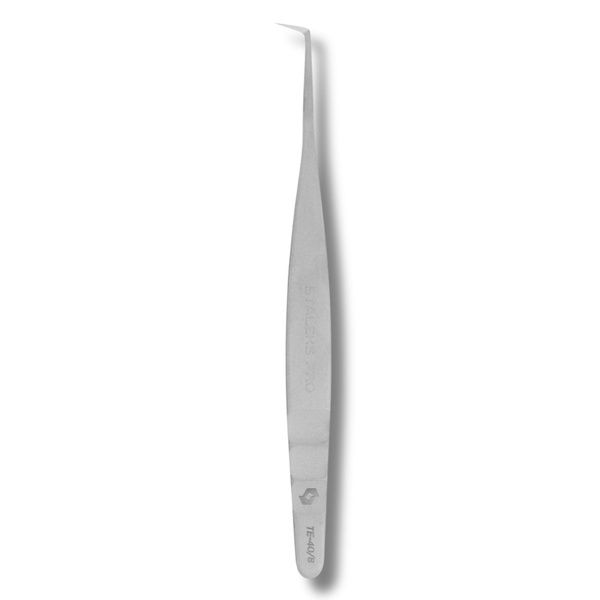 Staleks Pro Profesjonalna Pęseta do Rzęs EXPERT 40 TYPE 8 w Kształcie Litery L 85' 114mm 1 Sztuka