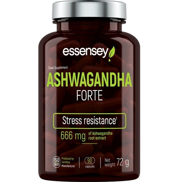 Essensey Ashwagandha Forte Na Odporność na Stres i Równowagę Emocjonalną 90 Kapsułek