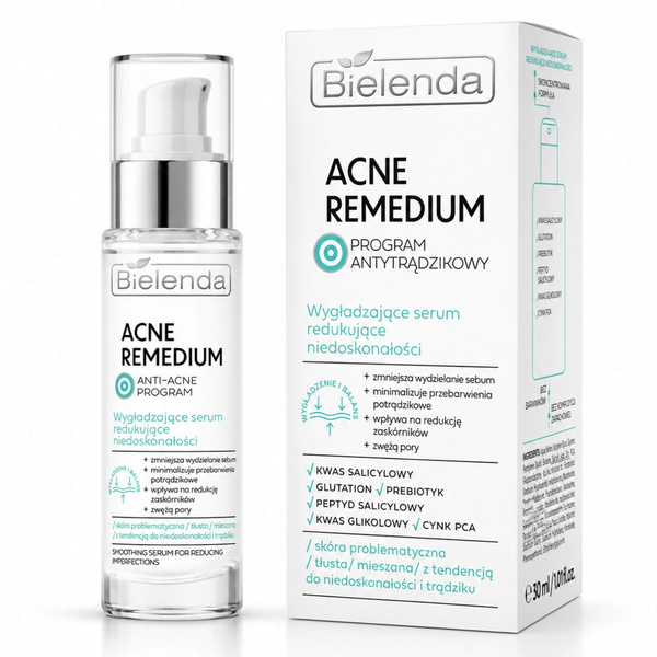 Bielenda Acne Remedium Serum Wygładzające do Redukcji Niedoskonałości 30ml