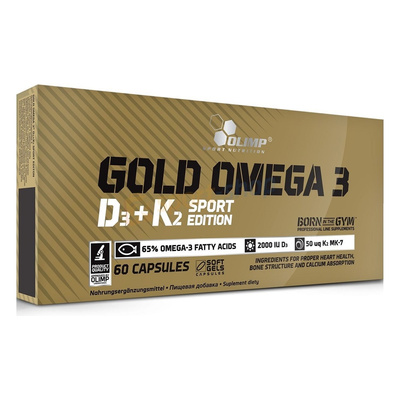 Olimp Gold Omega 3 D3 + K2 Sport Edition na Serce i Kości 60 Kapsułek