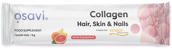 Osavi Collagen Peptides Kolagen Włosy Skóra i Paznokcie Cytryna - Grejpfrut 5g