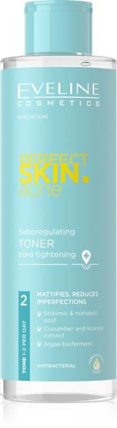 Eveline Perfect Skin Acne Seboregulujący Tonik Zwężający Pory dla Skóry Problematycznej 200ml